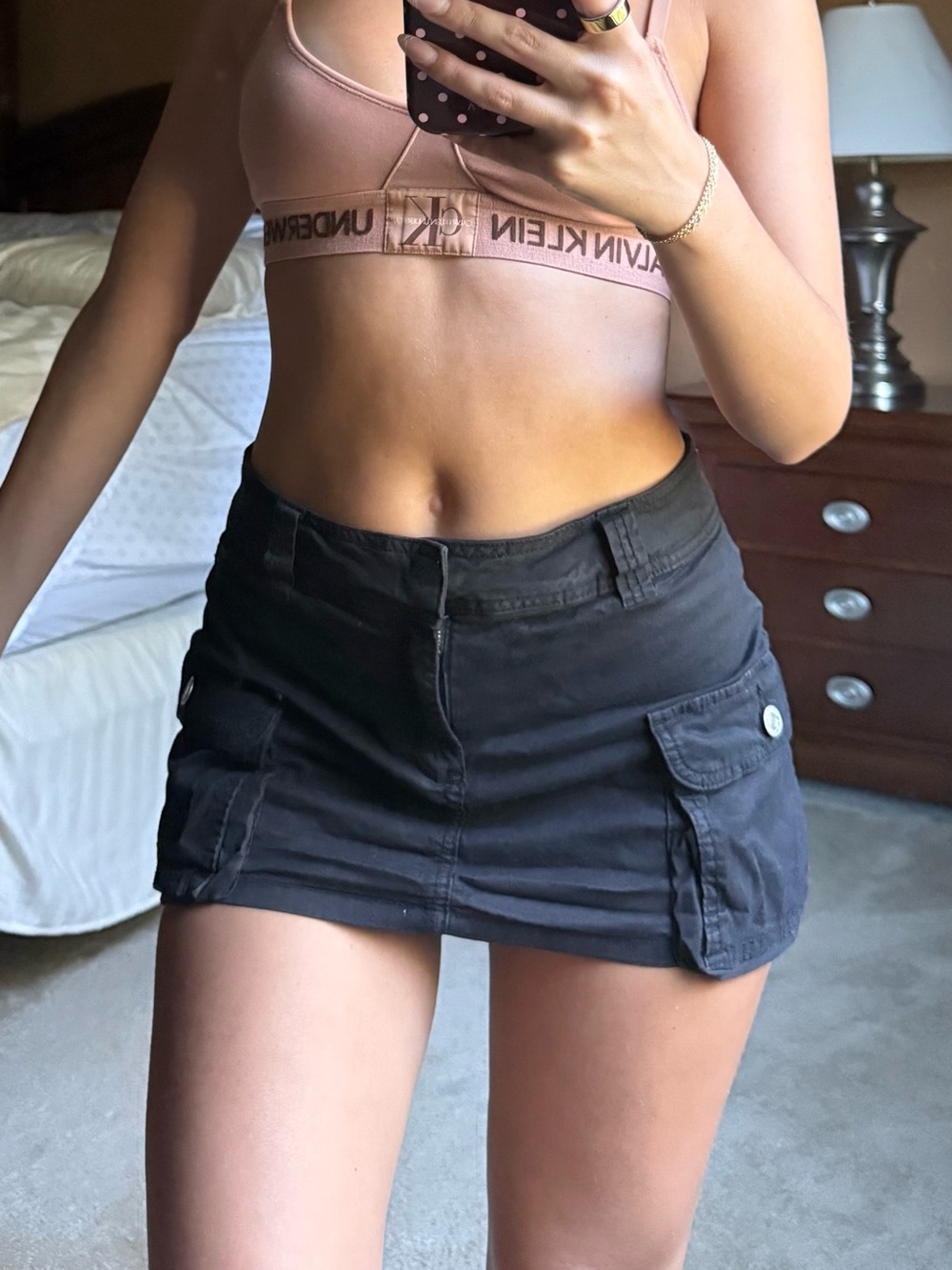 Garage Black Cargo Mini Skort